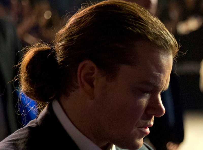 Illustration for article titled Somehow Matt Damon Grew a Man Bun in a Month